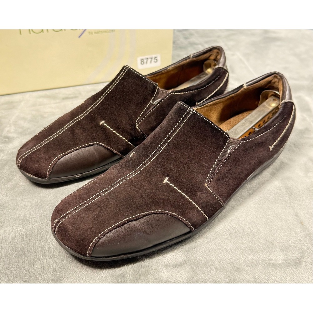 Natural Soul by Naturalizer Loafers Womens 10 Brown Suede Francis Comfort